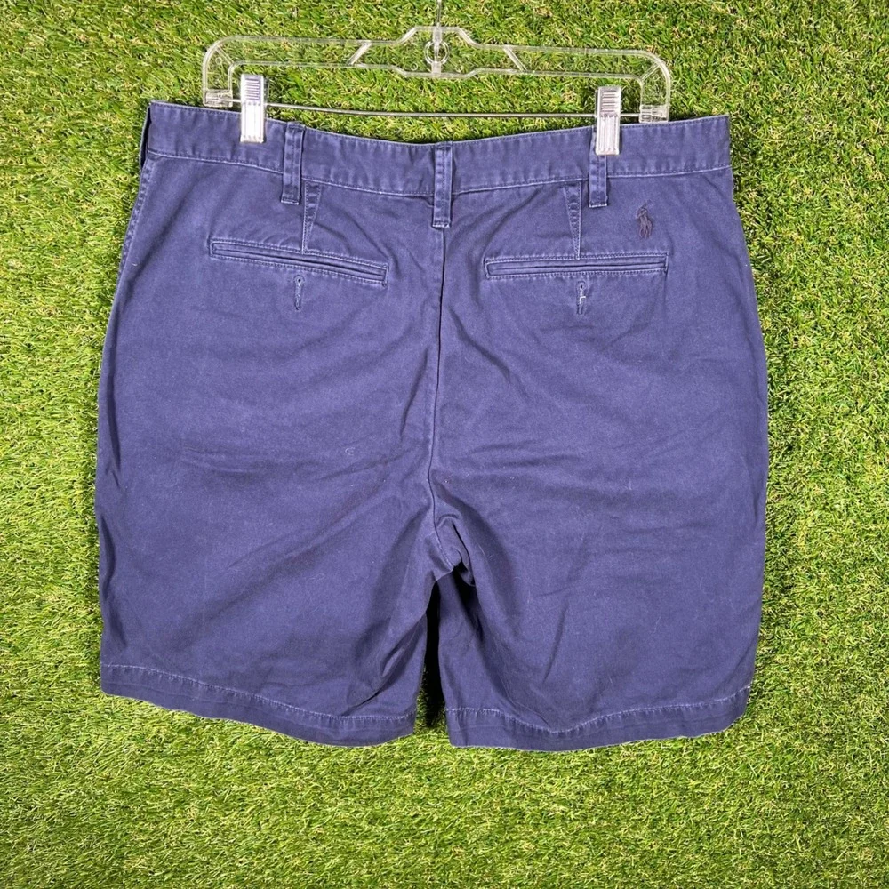 Polo Ralph Lauren Relaxed‎ Fit Navy Blue Chino Shorts Mens Size 34